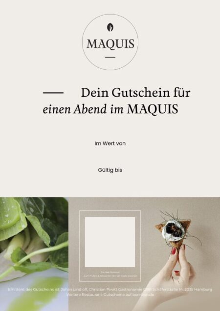 Restaurant-Gutschein für Maquis