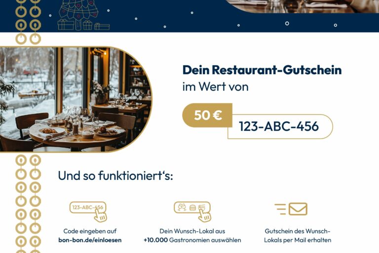 Restaurant Gutschein für Weihnachtsgutschein Vattenfall