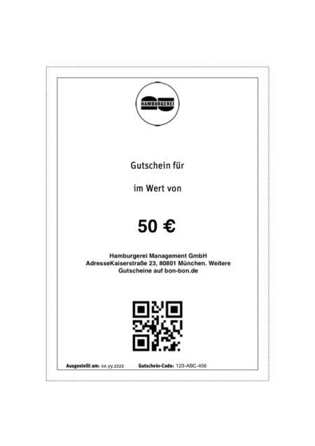 Restaurant-Gutschein für Hamburgerei Schwabing