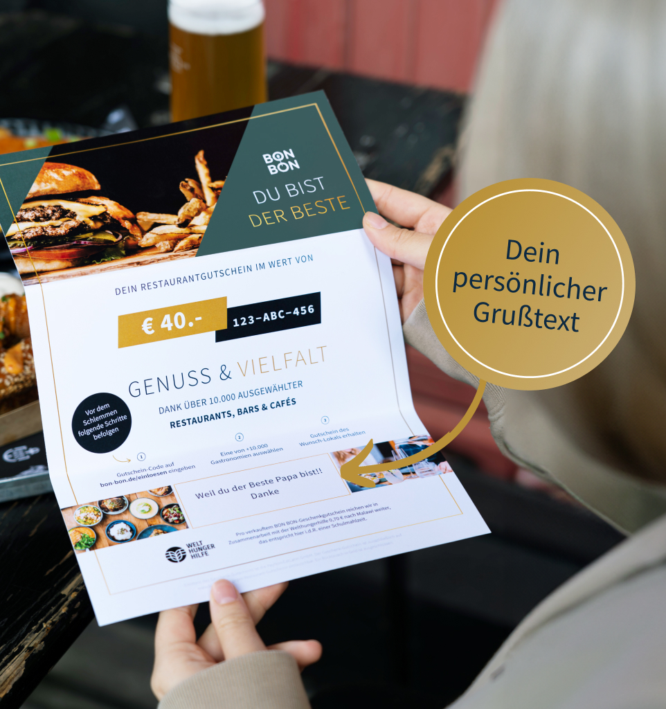 Geschenkgutschein für den Besten Restaurant Gutschein