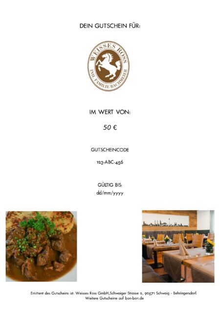 Restaurant-Gutschein für Weisses Ross