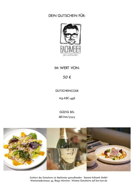 Restaurant-Gutschein für Bachmeier Genussfreuden