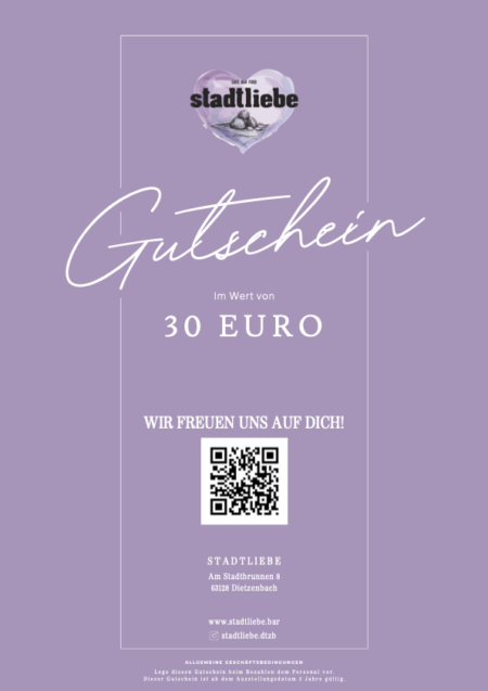 Restaurant-Gutschein für Stadtliebe