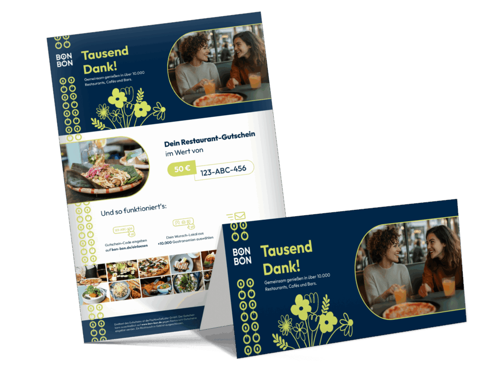 Geschenkgutschein Vielen Dank Restaurant Gutschein