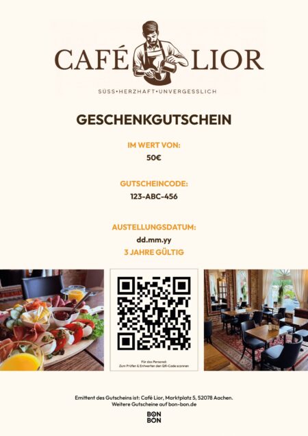 Restaurant-Gutschein für Café Lior