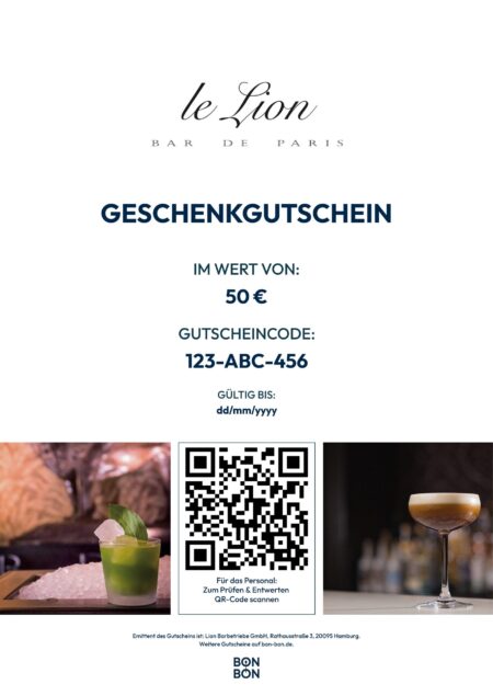 Restaurant-Gutschein für Le Lion • Bar de Paris