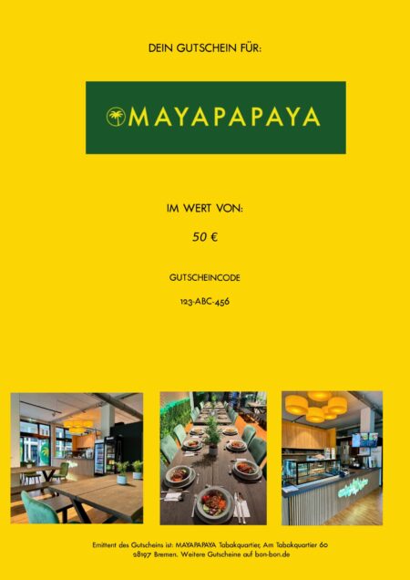 Restaurant-Gutschein für Mayapapaya