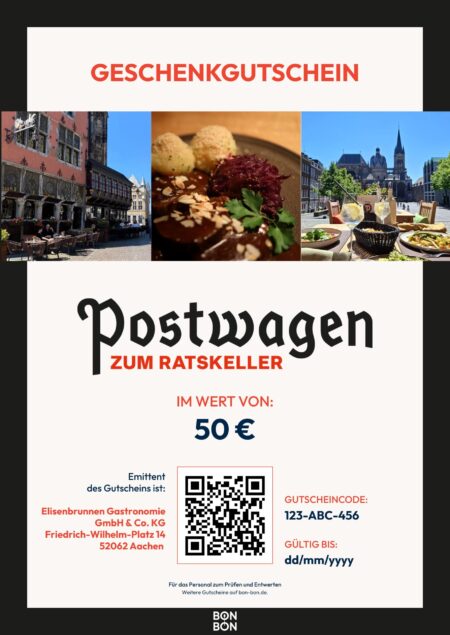 Restaurant-Gutschein für Postwagen zum Ratskeller
