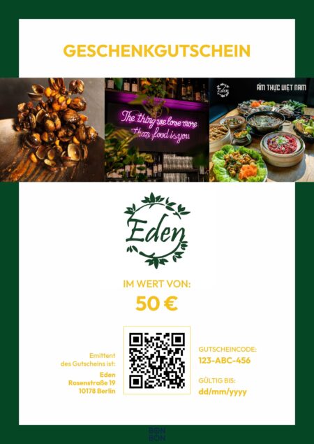 Restaurant-Gutschein für Eden